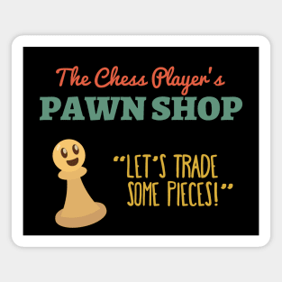 Cute Chess Player Gift Idea | Chessboard | Funny Pawn Shop Magnet